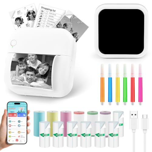 GuKKK Mini Stampante Fotografica, Stampante Termica,Stampante Fotografica Istantanea Portatile...