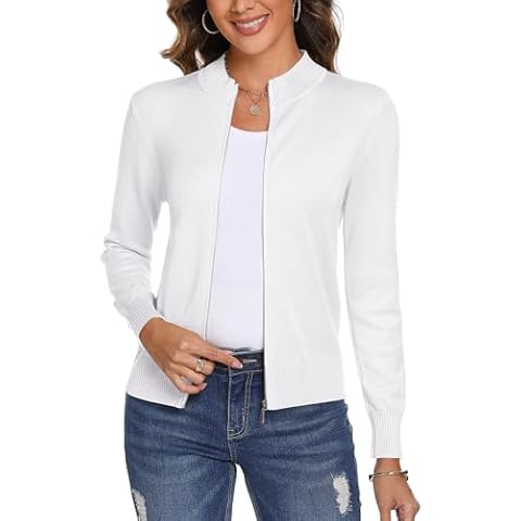Aottori Lightweight Zip-Up Cardigan for Women Cover