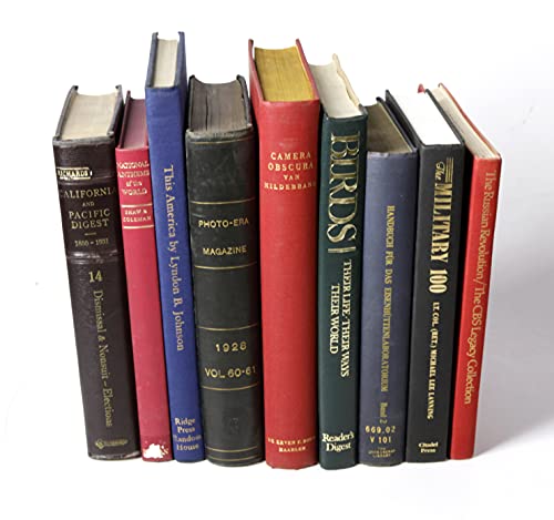 Real Authentic Books for Decoration for Interior Designers and Staging Firms- Real Authentic Decor- Real Distressed Canvas Multicolored Large