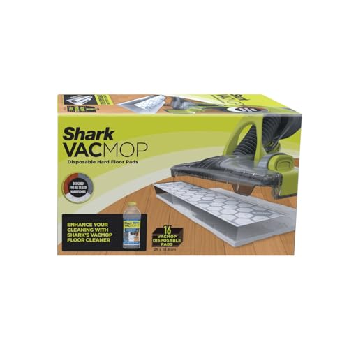 Shark Disposable Hard Floor Vacuum and Mop Pad VACMOP Refill 16 Pack