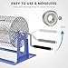 Raffle Drum, Upgraded Raffle Ticket Spinner Drum with Ball Bearing, Durable Ticket Spinner for Raffles Tickets, Large Capacity Raffle Wheel Spinner with Stand (Bright Blue)