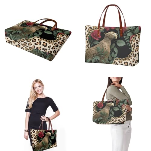 Image of Top Handle Purse for Women, Large Tote Handbag With PU Wallet Set, Gift for Mom