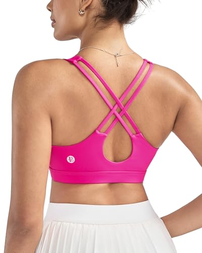 Image of RUNNING GIRL Sports Bras for Women High Support,Criss-Cross Back Strappy Bra Moulded Cup High Impact Workout Crop Tops