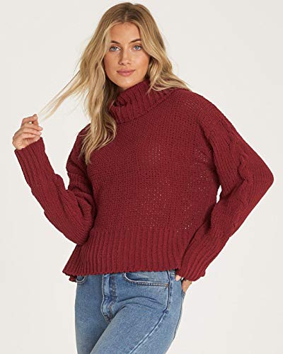 Billabong Women's Pullover Sweater, Ruby Wine, L #TOP1