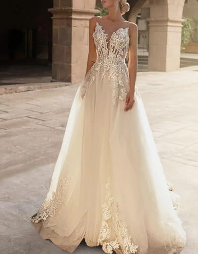 A Line Engagement Wedding Dresses Backless Bridal Gowns Sweetheart Half Sleeve Court Train Ruffles Appliques 20244