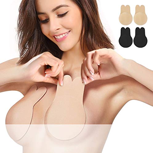 Invisible Bra,Adhesive Instant Lift Nippleless Covers Breast Lift Up Bra Tape Sticker Rabbit