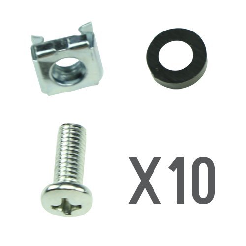 Kit de tornillos para rack Phasak PP 9100/ 10 unidades/ Incluye Tornillos + Tuercas + Arandelas