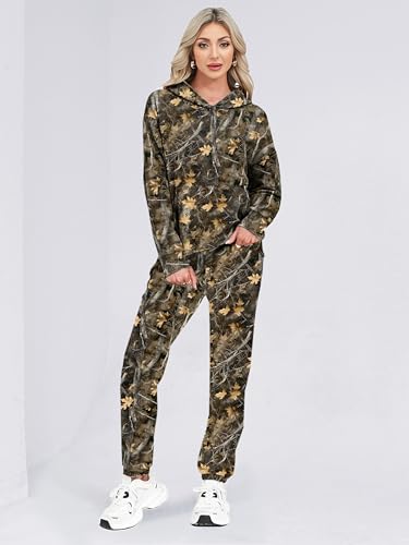 ETCYY NEW Hoodie Sets for Women 2 Piece Lounge Set Fall Outfits Clothes Oversized Sweatshirt Baggy Sweatpants4