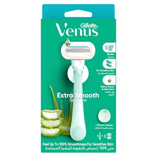 Venus Extra Smooth Sensitive Womans Refillable Razor: 1 Handle +2 Blade Refill