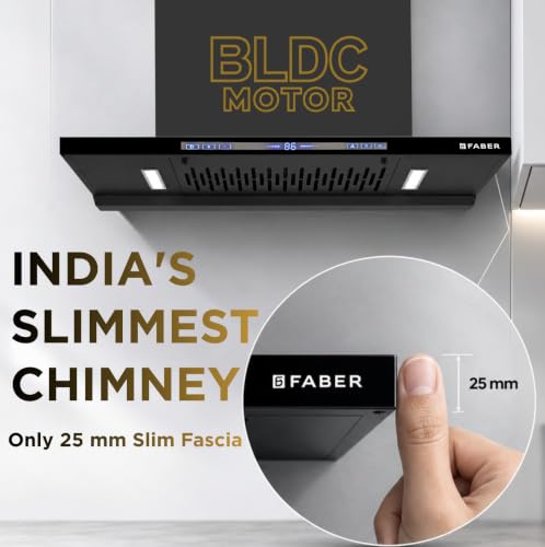Image of Faber SLIMX 75cm 1500m /hr BLDC Autoclean Filterless T-Shape Chimney||Built In Oil Collector|Touch & Gesture Control|12Yr Motor,2Yr Comprehensive Warranty by Faber |HOOD SLIMX HC SC FL BK BLDC IN 75-T