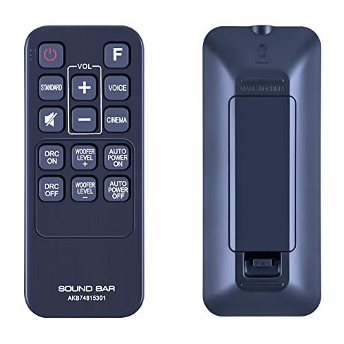New AKB74815301 Replacement Remote Control for LG Soundbar S55A3-D LAS454B LAS485B LAS453B S45A1-D SH3B SH3K SJ4Y SPH3B-W SPH4B-W Sound Bar