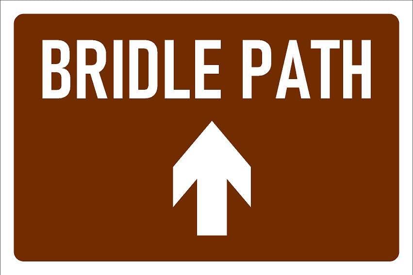 Bridle path, arrow up - 1mm flexible Plastic sign (400mm x 300mm)