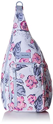 Vera Bradley Women's Recycled Lighten Up Reactive Sling Backpack, Hummingbird Blooms, One Size