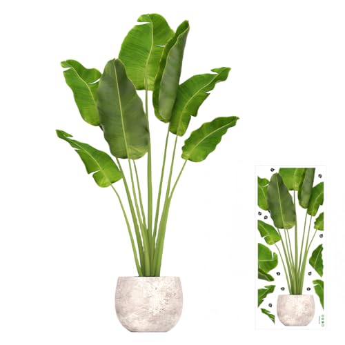 YOLUFER 3D Potted Plant Wall Stickers, Removable Bonsai Decals, Wall Decal for Living Room...