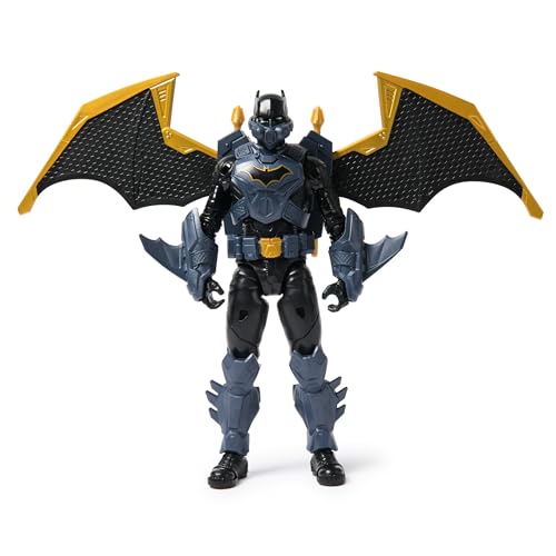 PERSONAGGIO BATMAN ADVENTURES: vola in azione con Batman Night Sky in scala 30 cm, completo di 7 pezzi armatura intercambiabili e ali che si aprono per inventare storie e giocare senza sosta