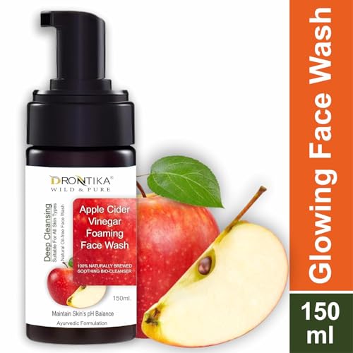 Image of Drontika Wild & Pure Apple Cider Vinegar Foaming Face Wash - No Parabens, Sulphate & Silicones 150ml. (Apple Cider Vinegar)