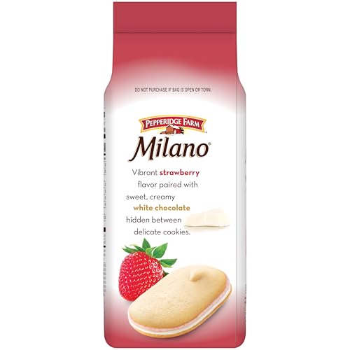 Image of Pepperidge Farm Milano White Chocolate Strawberry Flavored Cookies, 7 Oz