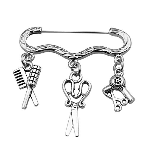 TGBJE Hairdresser Gift Hairstylist Brooch Gift Hair Drier Brooch Gift for Cosmetology Graduation (Brooch)