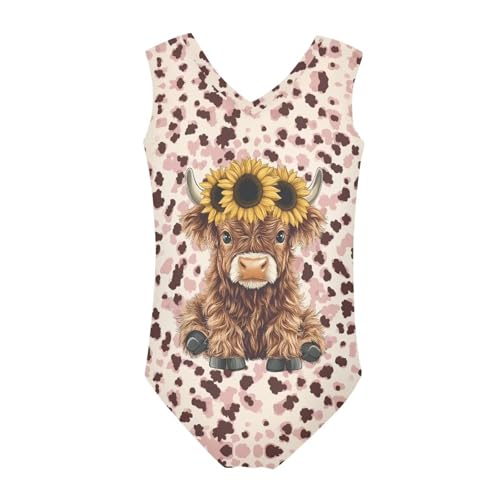 Image of Girls Bathing Suit Size 3-14 Swimsuits for Girls One-Piece Swimwear Summer V-Neck Sleeveless