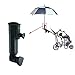 CHOYTONG Golf Cart Umbrella Holder, Universal Adjustable Umbrella Amount Mounting Attachment for Golf Push Cart Accessories