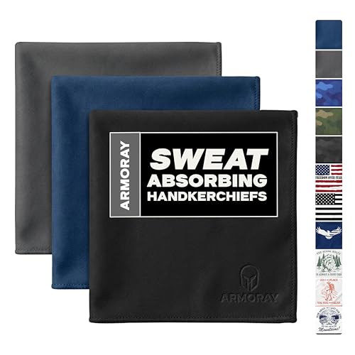 ARMORAY Sweat Absorbing Towel Handkerchief – Quick-Dry Microfiber Gym Towels for Face, Hands & Body – Workout Towel for Men, Sport Rag, Perfect for Tennis, Pickleball & Sauna Use by Women