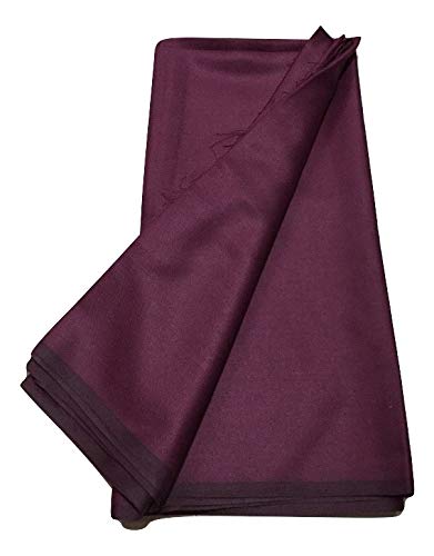 For Women and Men 100% Wool Pashmina heavy winter Fabric for stitching woollen Suits Salwars Shirts Kurta Pyjama Pathani suits blouse scarfs shawls width 44 inch,Dark Wine 18