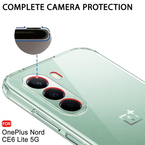 Image of TheGiftKart Back Cover Soft Case for OnePlus Nord CE 6 Lite 5G | Best Camera Protection | Inbuilt Dust Plugs & Anti-Slip Grip | Ultra Clear Slim Cover for OnePlus Nord CE6 Lite (Silicone, Transparent)
