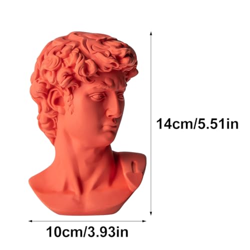 Estatua clásica de busto de David de 14 cm para adornos de arte en casa 3