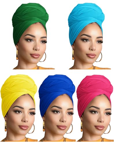 Head Wraps for Black Women Breathable Headwraps Scarf Long Hair Wraps Soft Wide Headbands Headscarves for Locs