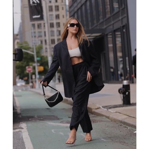 Handbag with Chain Strap Faux Leather Classic Clutch Bag Small Shoulder Purse、4