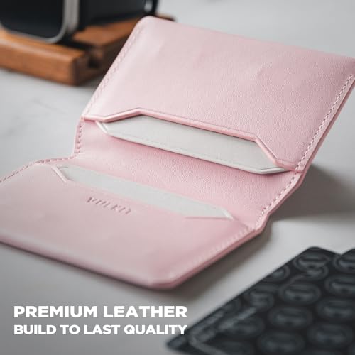 Image of VULKIT Slim Minimalist Card Holder RFID Blocking Leather Credit Card Holder Front Pocket Wallet Magnetic Closure