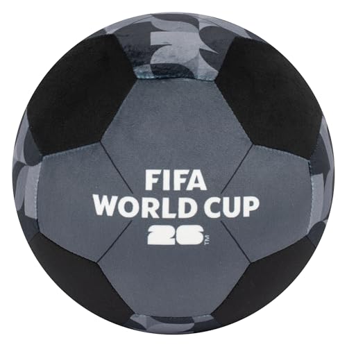 Image of Jazwares FIFA World Cup 2026 9-Inch Black Plush Soccer Ball - Soft, Collectible World Cup Plush Toy - Official FIFA Pattern - Ages 3+