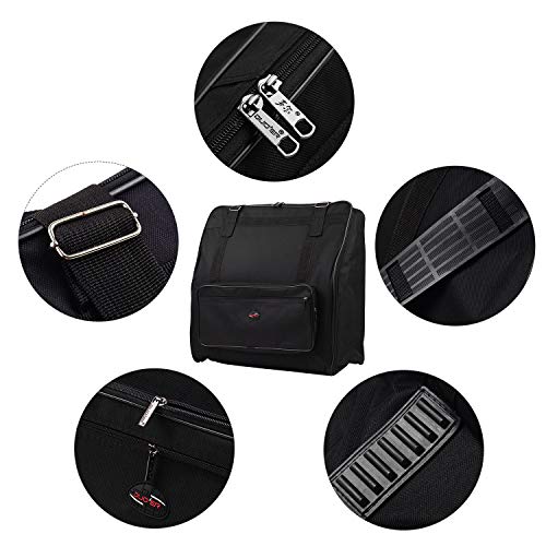 Accordion Case Gig Bag Backpack Muslady with Anti-Collision Interlayer for 120 Bass Accordions Musical Keyboard Accessories