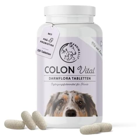 Annimally® Probiotika für Hunde mit 1,5 Mrd. KBE - 120 Tabletten für eine gesunde Darmflora - Darmbakterien zur Darmsanierung & bei Durchfall für den Hund - Immunsystem stärken Cover