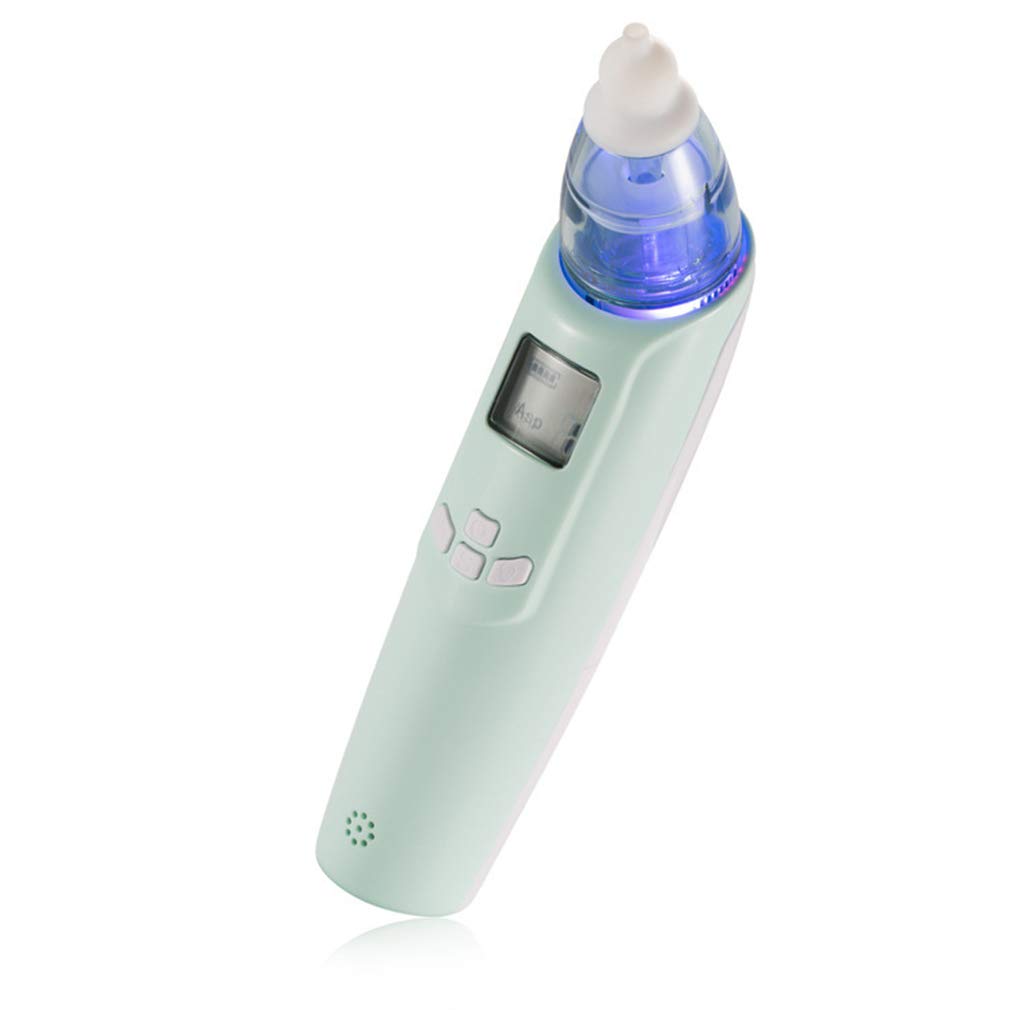 Bambino Nasale Aspiratore Elettrico, Aspirazione Naso Elettrico per Il Bambino con Musica E Schermo LCD Clear Stuffy Noses Velocemente E Delicatamente, per Neonati Neonati E nei Bambini,Verde