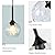 JHLBYL Glass Pendant Light fixtures, 6'' Kitchen Pendant Lights Black Pendant Light with Hammered Glass Pendant Lights Kitchen Island Over Sink Dining Room Foyer