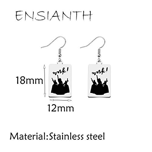 ENSIANTH TV Shows Inspired Gift Work! Earrings Musical Jewelry Musical Theatre Actor Actress Gifts Drama Theatre Gift2
