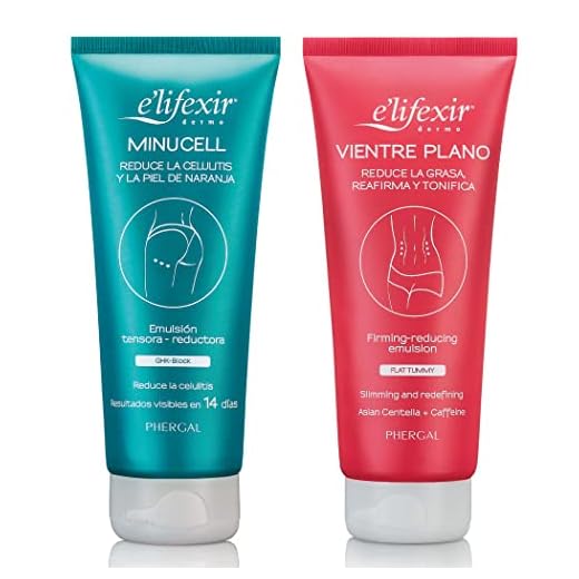 Elifexir Minucell y Vientre Plano Crema Set con Crema Anticelulítica 200 ml y Crema Reductora Hidratante 200 ml