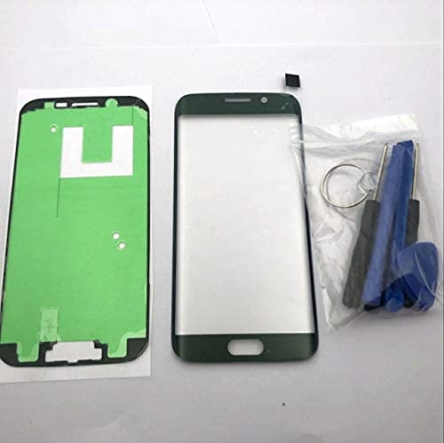 Front Glass Lens for Samsung for Galaxy S6 Edge G925F G925A LCD Display Outer Touch Panel Screen Glass Replacement Stickers + Tools - (Color: S6 Edge Blue)