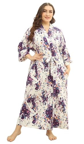 Super Shopping-zone Women's Plus Size Long Robes Kimonos Plus Size Maternity Robes Delivery Robes Sleepwear