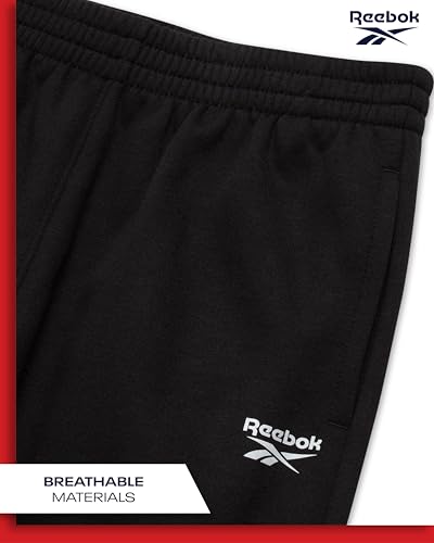Reebok Boys Sweatpants - Soft Performance Fleece Boys Joggers Athletic Pants with Elastic Waistband for Running Gym Workout3