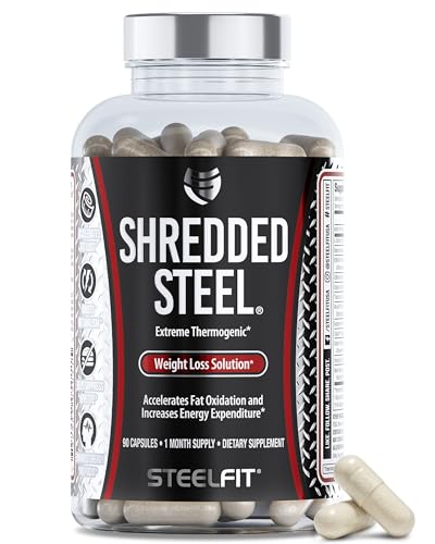 SteelFit Shredded Steel - Extreme Weight Loss Supplement - Thermogenic - Fat Loss - Energy - Boost