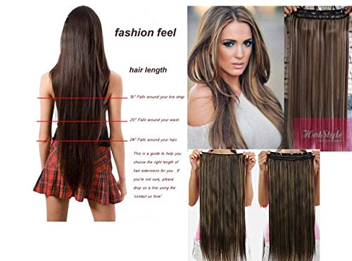 Image of Artifice 5 Clips 26 inch 150g Straight Hair Extension Golden Highlighted