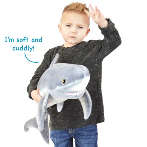 Image of TigerHart Sammy The Shark - 36 Inch Long Great White Stuffed Animal Plush