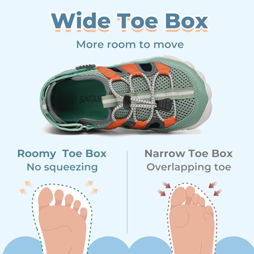 SAGUARO Kids Barefoot Sandals,Closed Toe Barefoot Shoes,Flat Summer Water Shoes for Toddlers,Boys Girls Quick Dry Non-Slip Outdoor Sports Water Shoes for Walking Hiking School by SAGUARO - Image 3