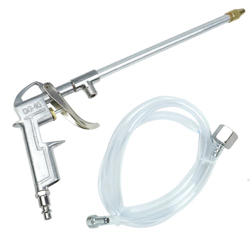 Image of Air Blow Gun Pneumatic Engine Cleaning Gun with 4Ft Hose, Aluminum Car Engine Cleaning Spray Guns, Vehicle Cleaner Degreaser Spray Tool for Narrow Space, Universal Fit (Straight Head)