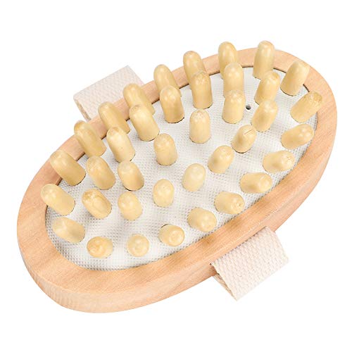 Körperbürste, massagebürste noppen cellulite, Körpermassagebürste, Rückenpeeling-Peeling-Massage Verbessern Sie die Durchblutung, Naturholzmassagegerät für