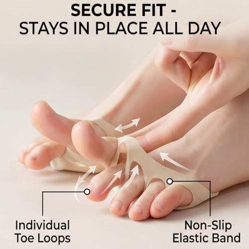 Image of Flammi 6 Pairs Ball of Foot Cushion Socks,Women's Toe Cover with Padding Toe Topper Liner Socks Non-Skid Bottom