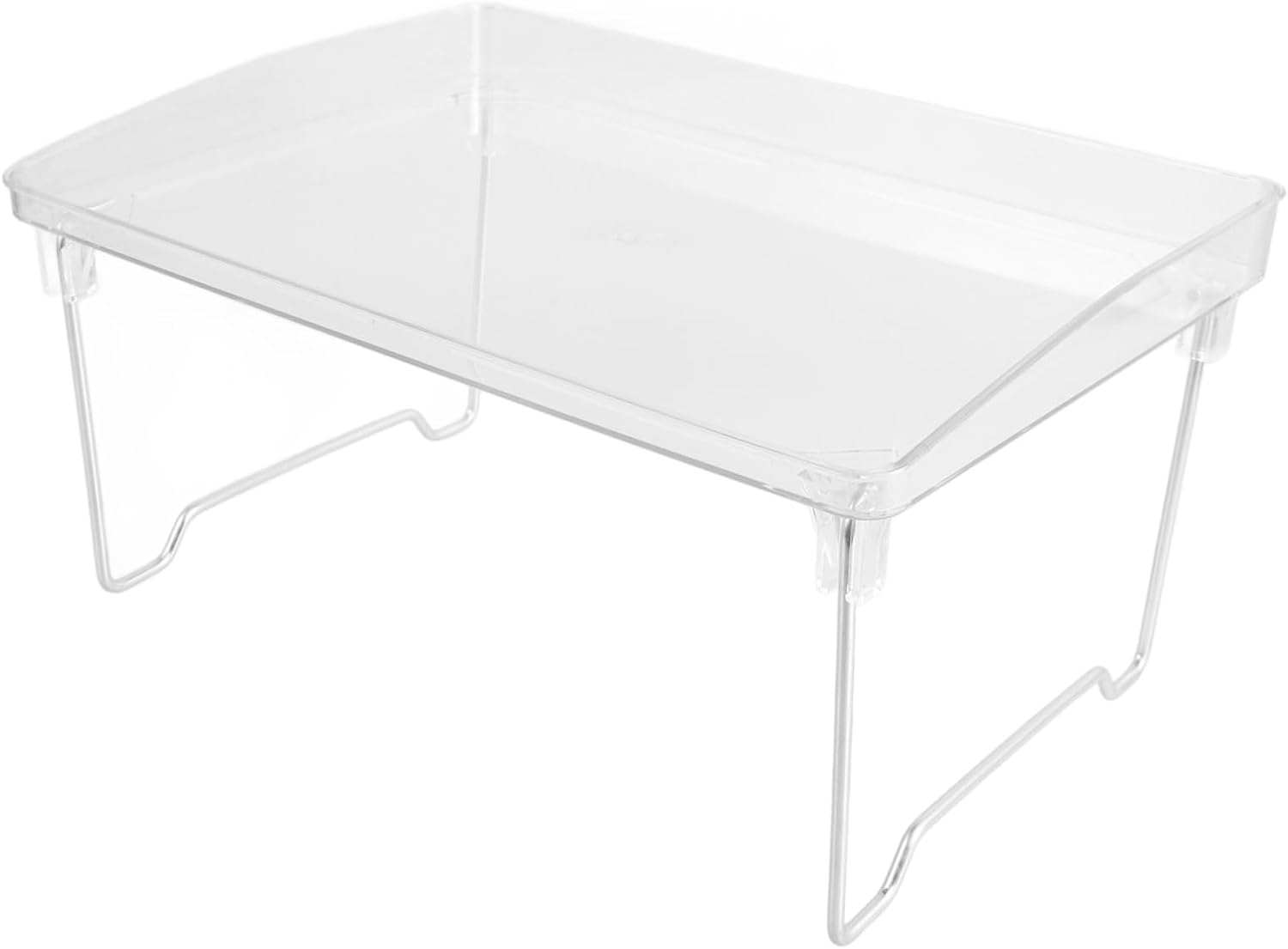 VALICLUD Transparent Two Storage Rack Organizer Stand for Kitchen Bathroom and Home Use Multipurpose Shelf for Spices Dishes Mugs and More