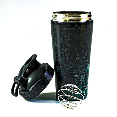 Image of Body Smith - ACTIVE WEAR & MORE Stainless Steel Protein Shaker Bottle - Leak Proof Gym Shaker with Mixing Ball, BPA Free, 750ml (Military Brown) (Green)